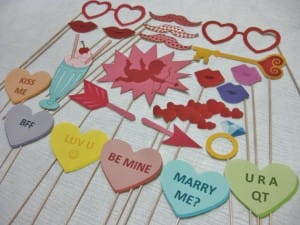 Valentine photo booth props Valentine photo booth props