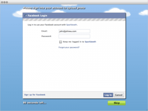 Facebook Guest Uploader Prompt