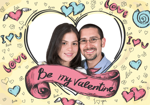 Valentine card overlay Valentine card overlay
